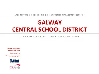 GALWAY   CENTRAL  SCHOOL  DISTRICT     MARCH  1  and  MARCH  8,  2016