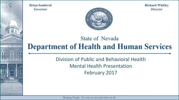 division of public and behavioral health mental health