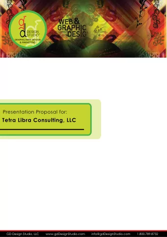 Tetra Libra Consulting, LLC  GD Design Studio, LLC        www.gdDesignStudio.com