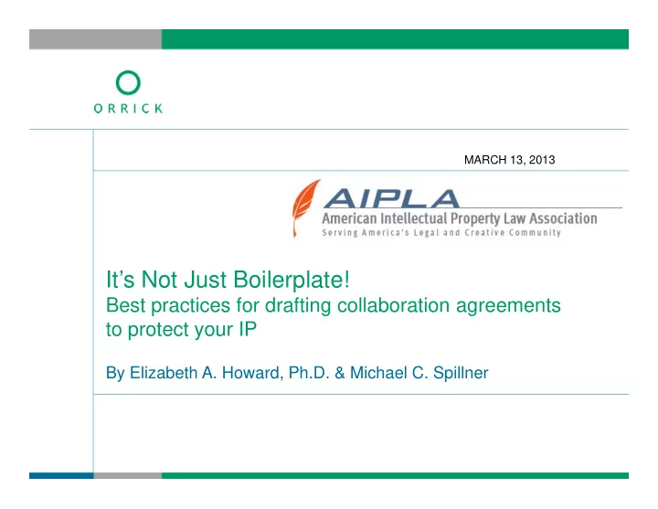 it s not just boilerplate