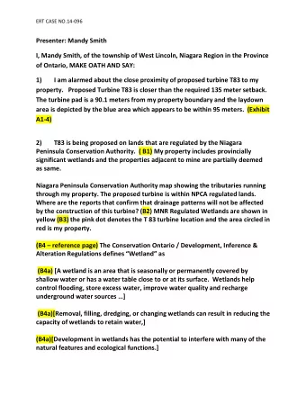 Presenter: Mandy Smith  I, Mandy Smith, of the township of West Lincoln, Niagara Region in the