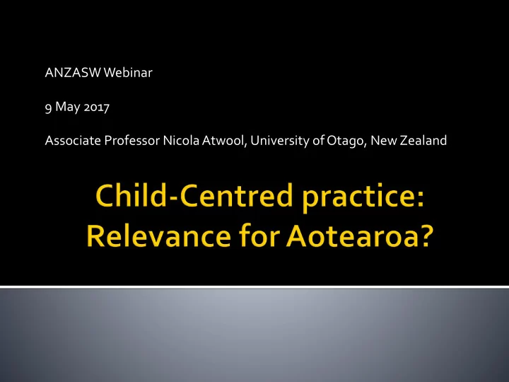 anzasw webinar
