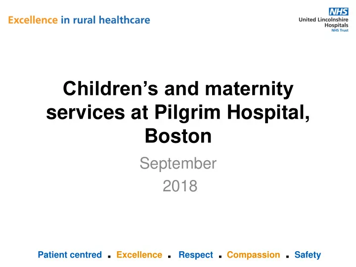 children s and maternity