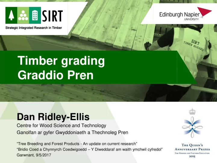 timber grading graddio pren
