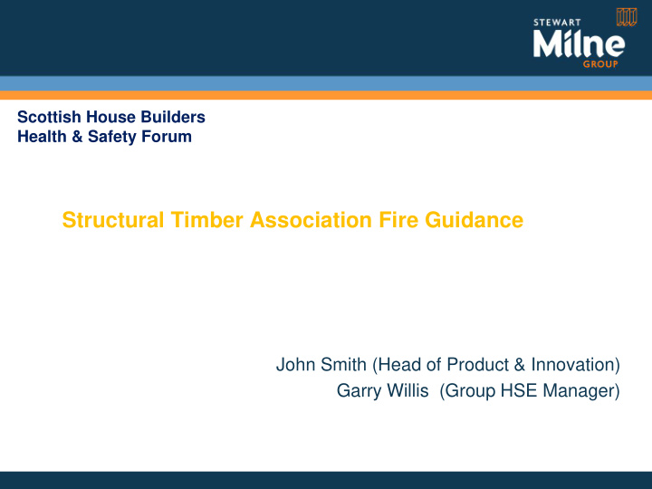 structural timber association fire guidance