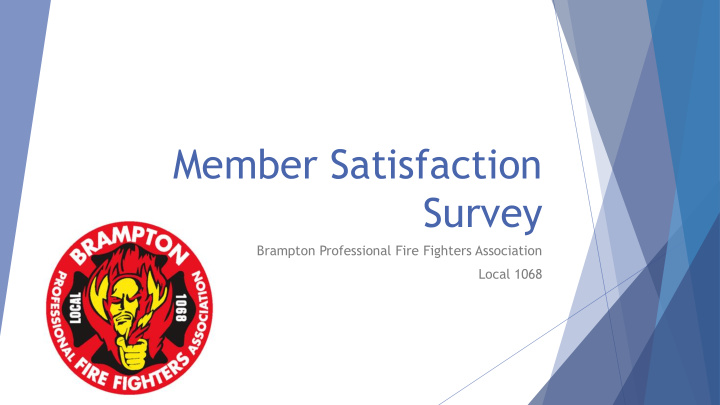 member satisfaction survey