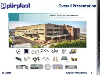 Overall Presentation  27.12.2018  PURPLAST PRESENTATION  1  PURPLAST  Major Figures  1980  402  92