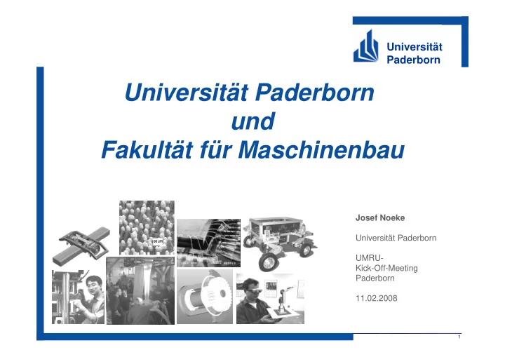 universit t paderborn und fakult t f r maschinenbau