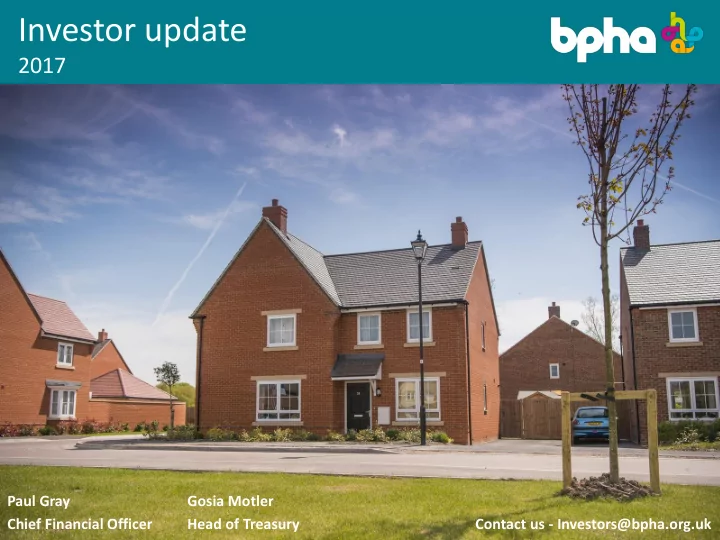 investor update