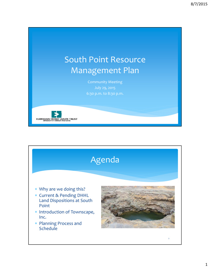 south point resource management plan