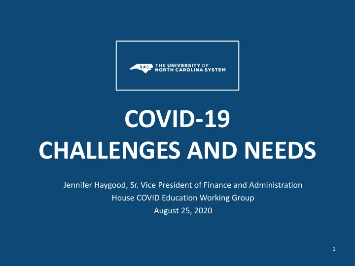 challenges and needs