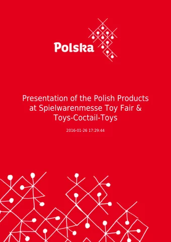 Presentation of the Polish Products  at Spielwarenmesse Toy Fair &amp;  Toys-Coctail-Toys