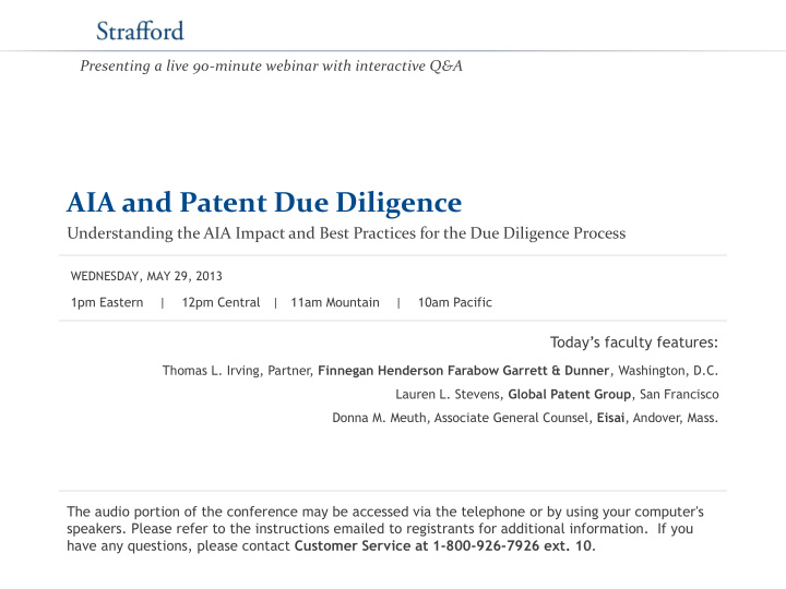 aia and patent due diligence