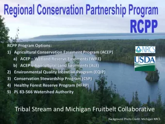 Tribal Stream and Michigan Fruitbelt Collaborative  Background Photo Credit: Michigan NRCS  Image