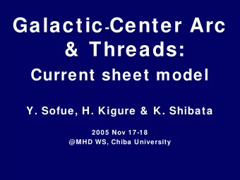 Galactic - Center Arc  &amp;  Threads:  Current sheet model  Y. Sofue, H. Kigure &amp;  K. Shibata