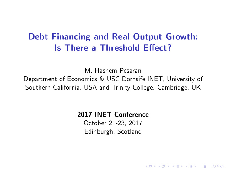 debt financing and real output growth is there a