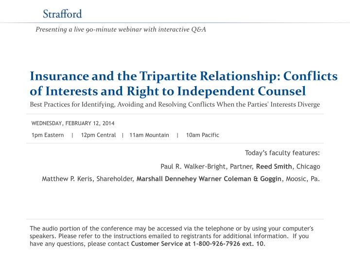insurance and the tripartite relationship conflicts of