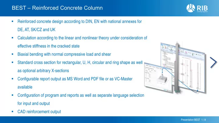 best reinforced concrete column