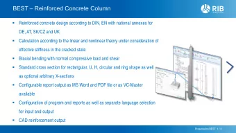 BEST  Reinforced Concrete Column    Reinforced concrete design according to DIN, EN with