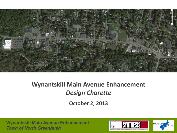 wynantskill main avenue enhancement design charette