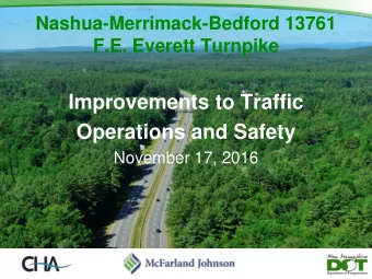 Operations and Safety  November 17, 2016  Agenda  Scope of Work  Project Overview  Project