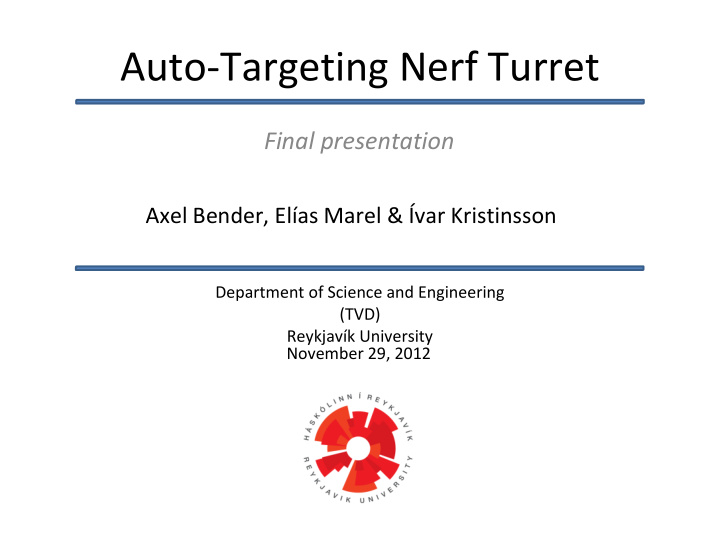 auto targeting nerf turret