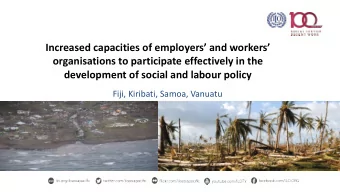 Increased capacities of employers and workers  organisations to participate effectively in