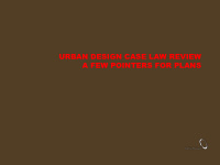 urban design case law review a few pointers for plans