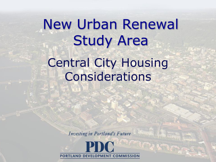 new urban renewal study area