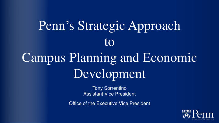 penn s strategic approach to