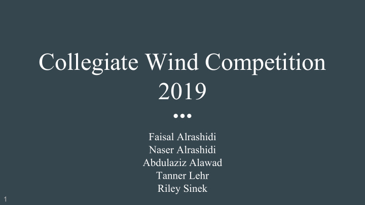 collegiate wind competition 2019