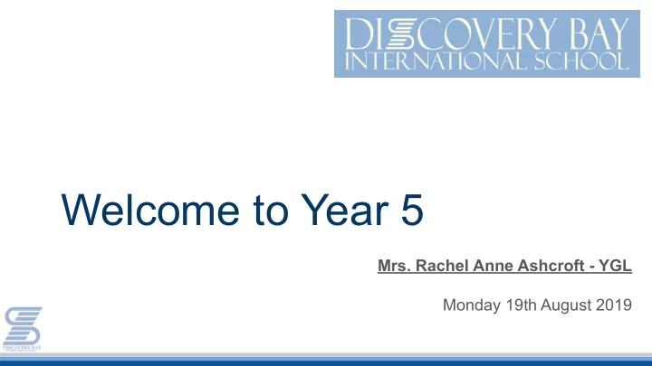 welcome to year 5