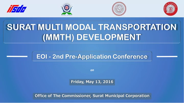 surat multi modal transportation mmth development
