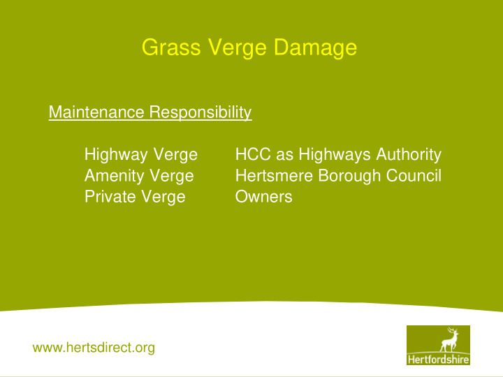 grass verge damage