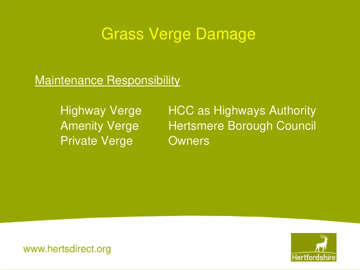 grass verge damage