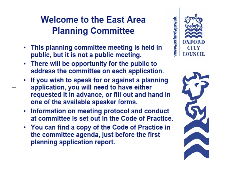 east area planning