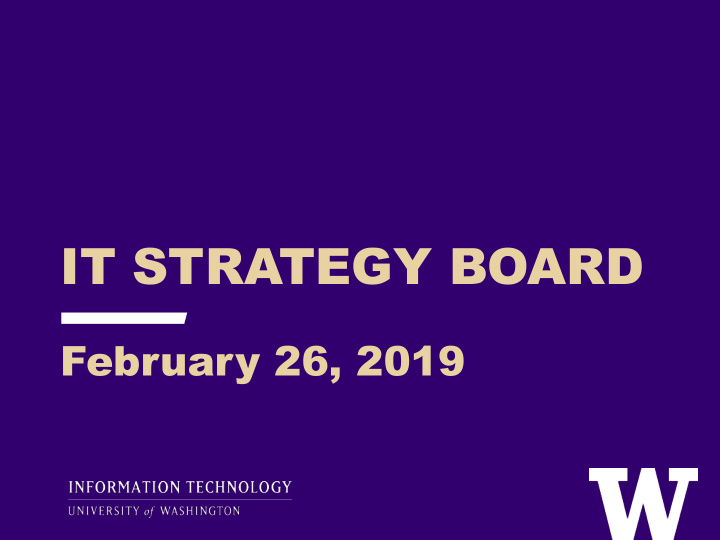 it strategy board