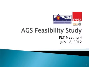 PLT Meeting 4  July 18, 2012  1  Introduction to the Meeting  Public Comment  Debrief from