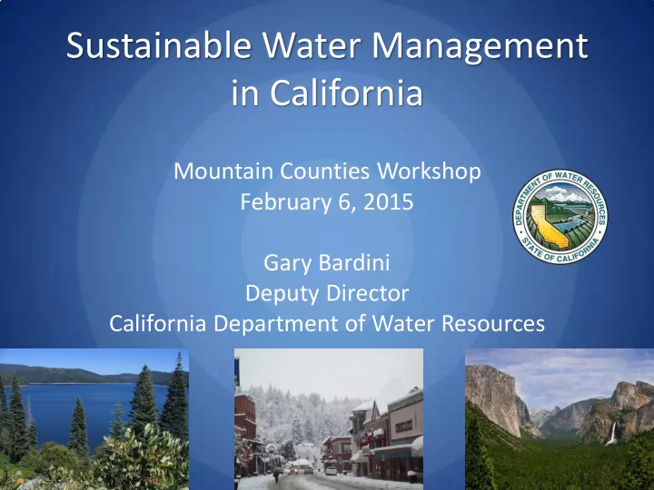 sustainable water management
