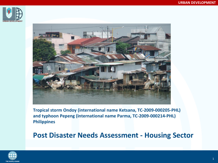 post disaster needs assessment housing sector