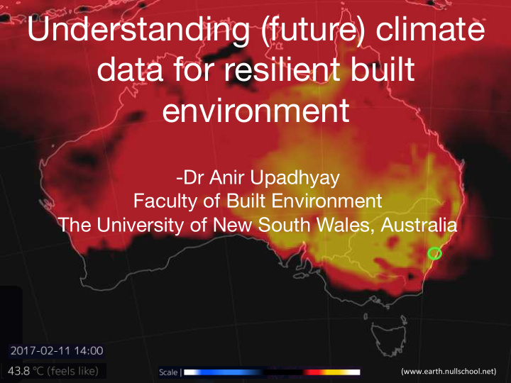 understanding future climate data for resilient built