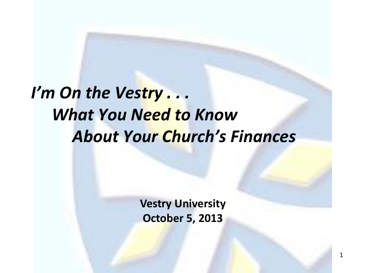 about your church s finances
