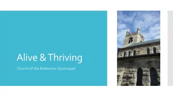 Alive &amp; Thriving  Church of the Redeemer (Episcopal) Retreat March 8  9  Affirmed Mission