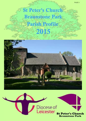 2015  PAGE 2 Introduction I was hungry and you gave me food, I was thirsty and you gave me