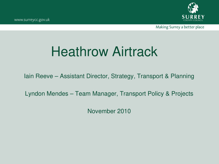 heathrow airtrack