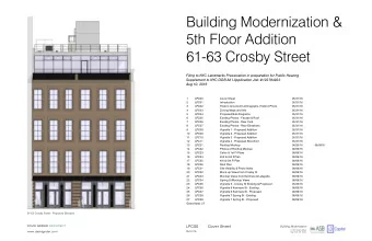 Building Modernization &amp;  5th Floor Addition  61-63 Crosby Street  Filing to NYC Landmarks