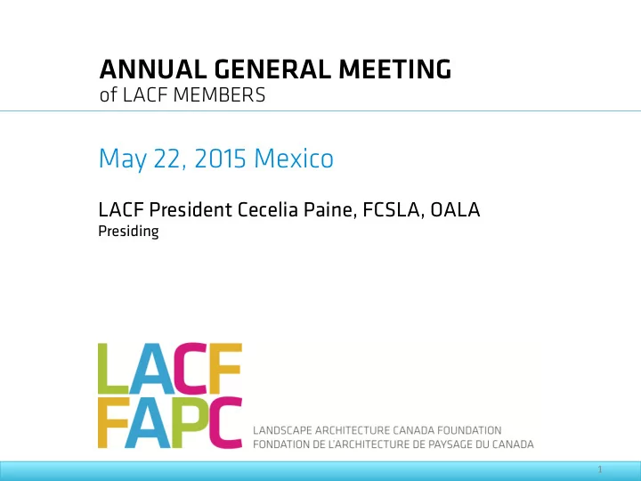 annual general meeting