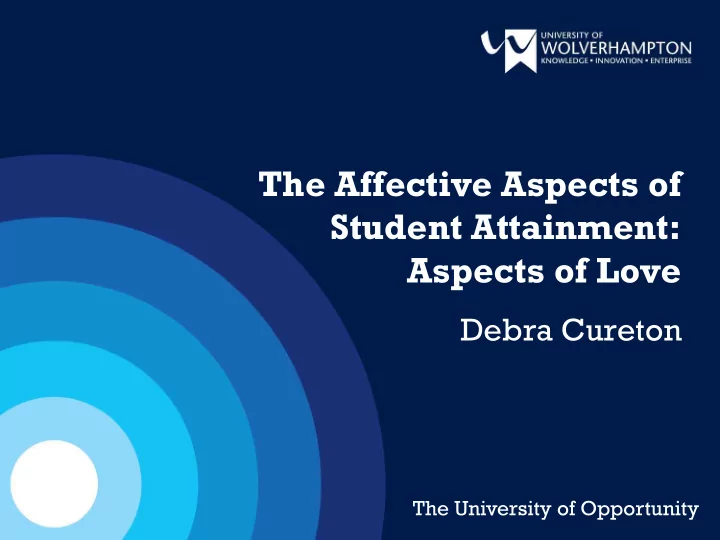 the affective aspects of