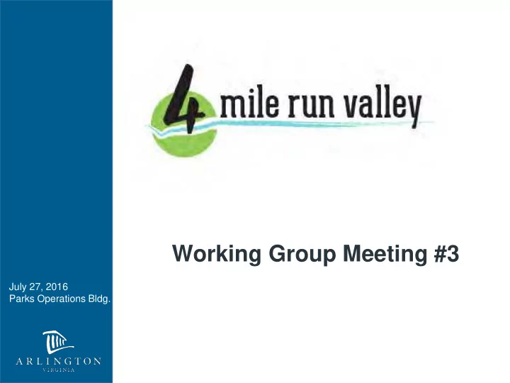 working group meeting 3