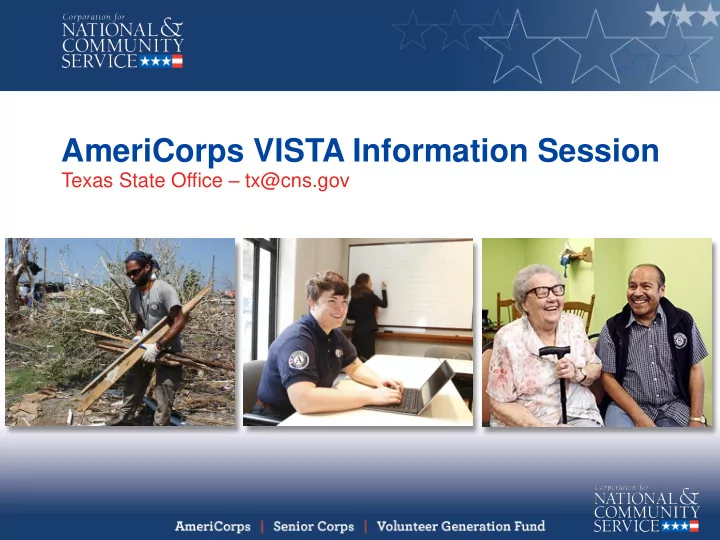 americorps vista information session
